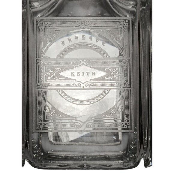 Gift for the name Keith Name Swanky Badger Liquor Decanter Clear Glass 8.5" - Picture 1 of 10